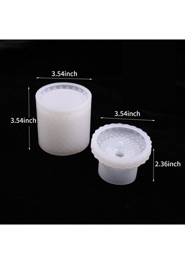 Xiyyadms Tip 3 Silikon Kalıp: Dıy Epoksi Reçine İle Ev Dekorasyonu, Makyaj Aletleri Ve Şeker Saklama Kutusu Beyaz