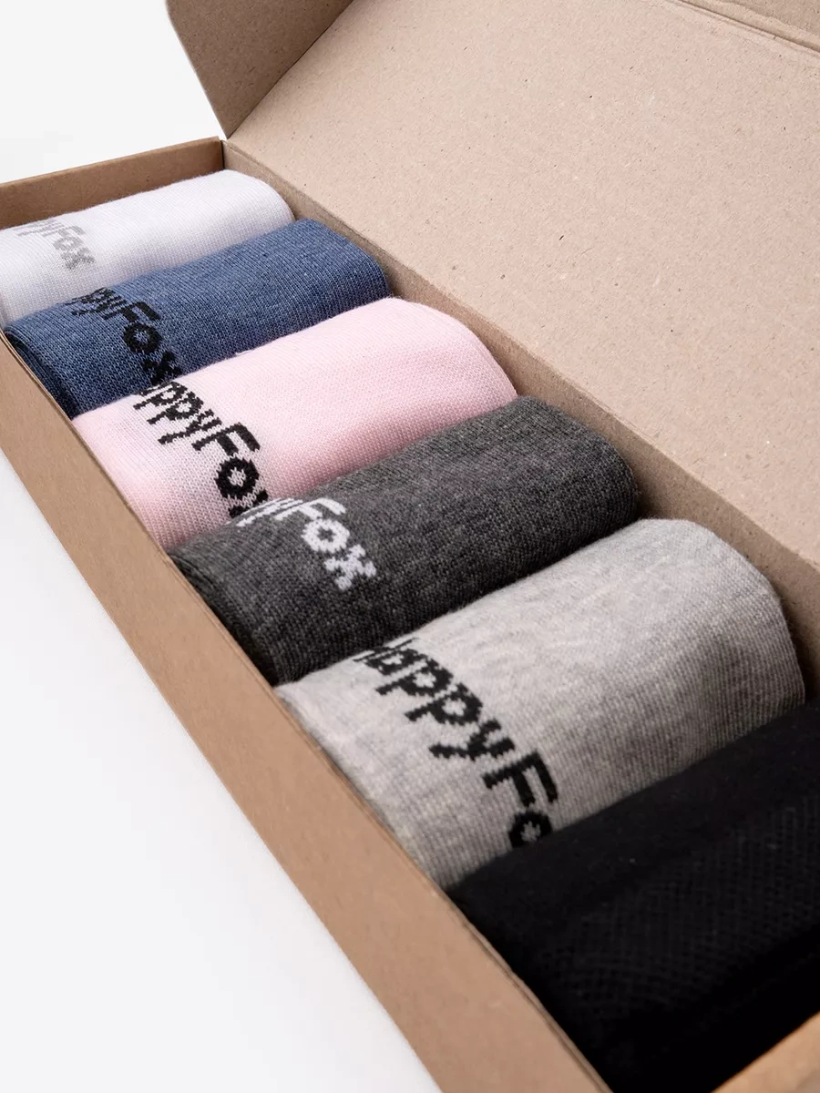 Happyfox Hediye Paketinde 6 Çift Pamuklu Çorap 49636592 Beyaz