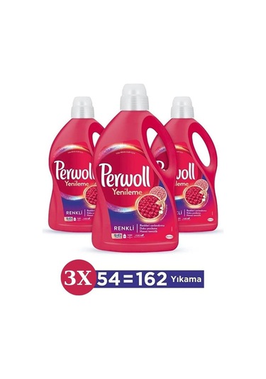 Perwoll Renkli Yenileme Hassas Bakım Sıvı Çamaşır Deterjanı 3 x 2970 ML