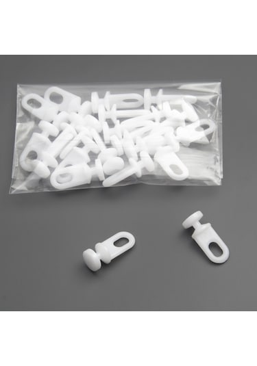 Plastik Perde Halkası - Güçlü Korniş Ruleti 20 Adet