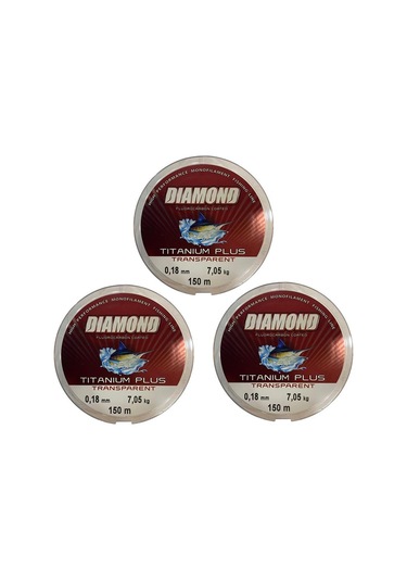 3 Adet Bauer Titanium Plus 0.18 Mm 150 Mt Misina - Renk: Gri 7.05 Kg