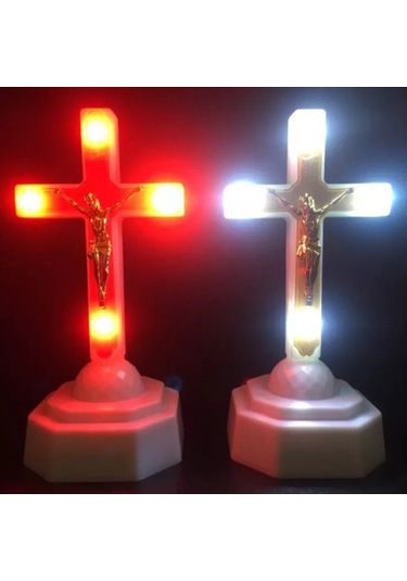Elektronik Gece Lambası İsa Mesih Kırmızı Yemini Çok Renkli