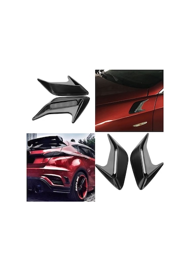Üniversal Piano Black Kaput Çamurluk Venti Izgarası Sağ Sol Scoop