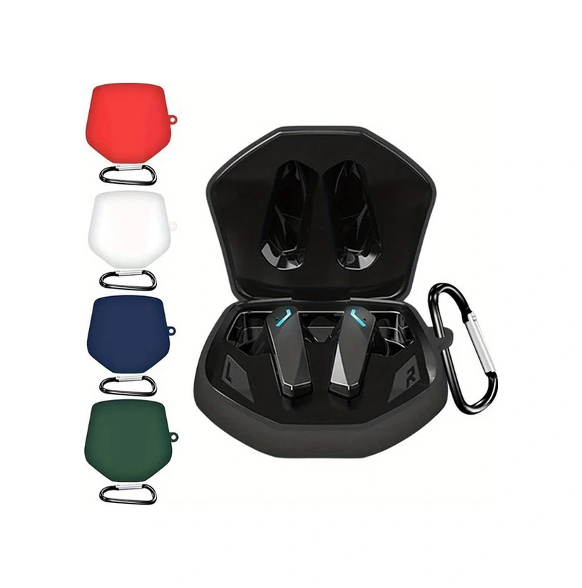 Xuweiwei Lenovo Gm2 Pro Kablosuz Kulaklık Siyah Taşıma Çantası Karbinli Silikon Siyah