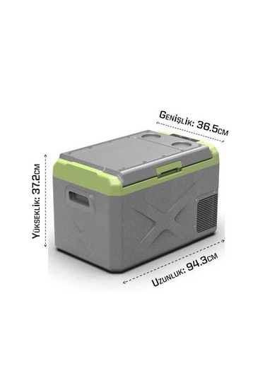 Icepeak Prag Kompresörlü Buzdolabı 30 Litre-gri-yeşil Çok Renkli