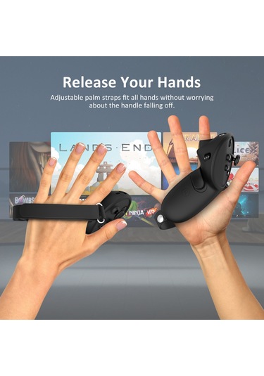 Meta Quest Pro İçin 1 Çift Saplı Silikon Kılıf Kapak Vr Aksesuarları Beyaz