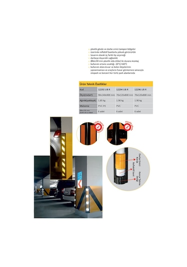 Kolon Köşe Koruyucu Ölçüleri Otopark Bariyeri Garaj Duvar Koruma