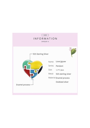 Wostu 925 Ayar Gümüş Charm Aşk Yapboz Renkli Boncuk Kolye Fit Bilezik Kolye Kadınlar Takı İçin, Seçenekler: 925 Silver Wostu 925 Ayar Gümüş Charm Aşk Yapboz Renkli Boncuk Kolye Fit Bilezik Kolye Kadınlar Takı İçin, Seçenekler: 925 Silver