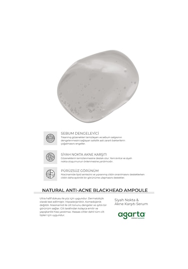 Agarta Siyah Nokta ve Akne Karşıtı Serum 50 ML