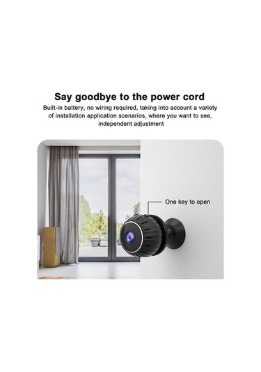 Flybuy Mini Wifi Kamera, Hareket Algılama, Hd Gece Görüş, Batarya İle Ev Güvenlik