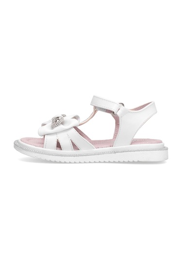 Elit J-p-600-25y Patik Kız Çocuk Düz Sandalet Beyaz Beyaz