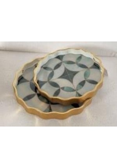 Roy Kıng Paula 2 Li Yuvarlak Tepsi 39 4 Ve 34 4