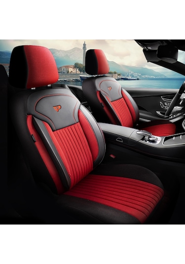 Panda Prag Serisi Pike Kumaş Oto Koltuk Kılıfı   - Tam Set