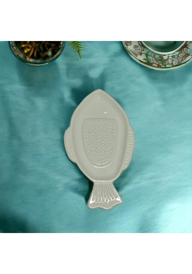 Porselen Elma Rendesi Çocuk Mama Rendesi Balık Figürlü Meyve Rendesi