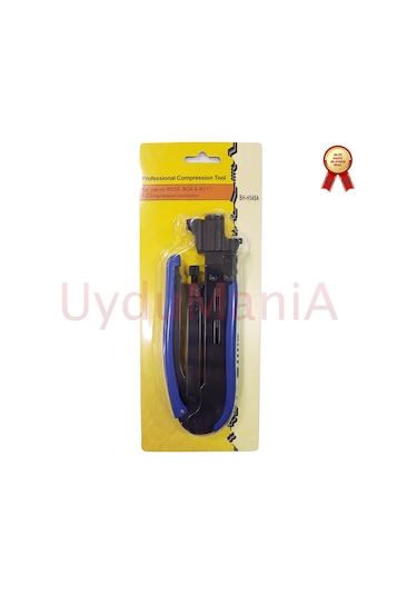 Sıkma Pensesi + Kablo Soyucu + 8 Adet Sıkmalı F Konnektör