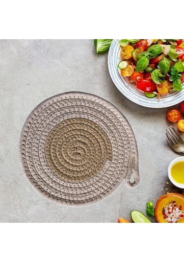 Suntek Çiftlik Evi Masa Mat Kaymaz Rustik Örgülü Yer 18cm