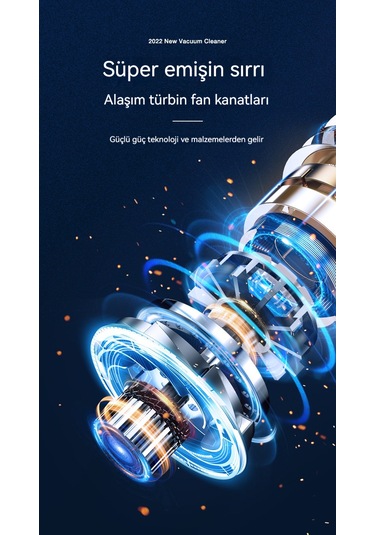 El Tipi Mini Ev Kablosuz Araç Süpürgesi-beyaz 05