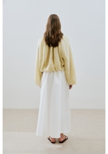 Balon Form Kısa Bluz Soft Sarı Soft Sarı