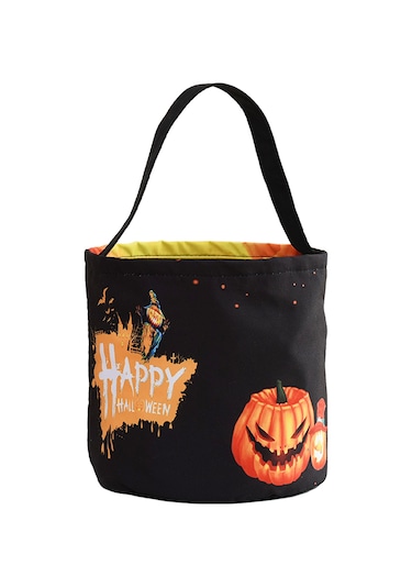 Konesam Halloween Işıklı Led Çanta - 3 Işık Modu Hızlı/ Yavaş Flash Ve Sürekli Açık - Kadife Malzeme - Yolcu Ve Çocuklar İçin - Şeker, Oyuncak Taşıma - 3xlr44 Pil Dahil Siyah