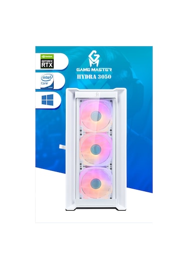 Game Master Hydra3050 i5-12400F 16 GB 512 GB RTX3050 Free Dos Masaüstü Oyuncu Bilgisayarı