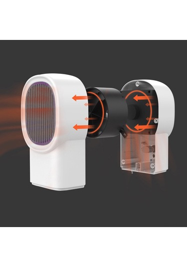 Mufunye Masa Üstü Mini Isıtıcı - 2 Saniyede Hızlı Isınma, Beyaz, 220v