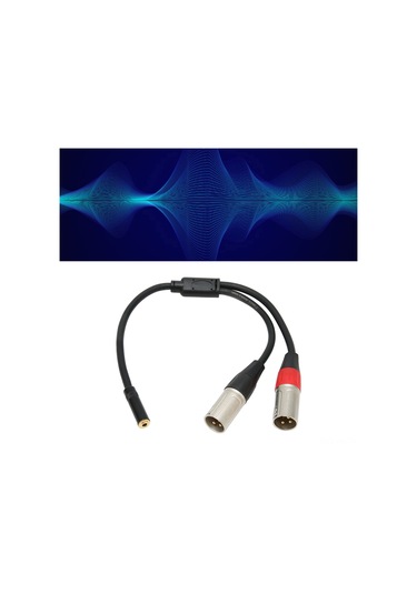 Kangvka 3.5mm Dişi Stereo'dan Çift Xlr Erkek'e Mikrofon Kablosu - Ses Kalitesi İçin多重 Koruma Ve Dayanıklı Pvc Kaplama, 0.3m Uzunluk