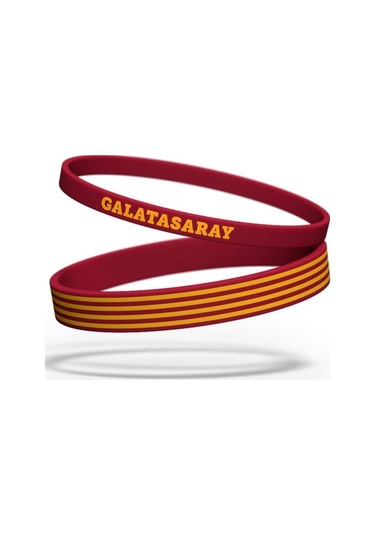 Galatasaray Lisanslı Sıfır Yaka Siyah Antrenman T-shirt + Bileklik Set Hediyelik Ahşap Kutulu Kırmızı - Gri