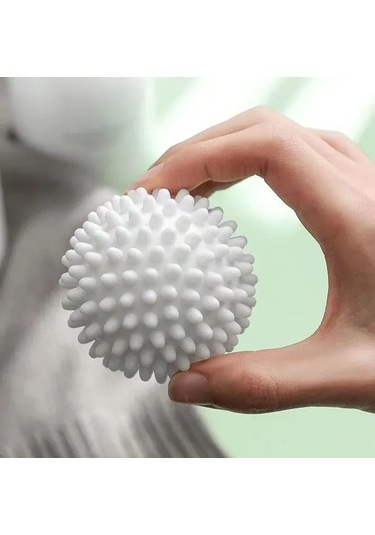 Maiyame 4'lü 5.5 Cm Silikon Çamaşır Makinesi Topları - Yumuşak, Fleksibl Ve Derin Temizleme - 60 C'ye Kadar Uygun Pvc Malzeme Beyaz