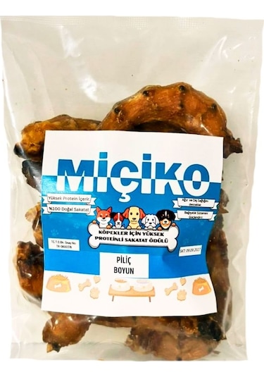 Protein Kaynağı Piliç Boyun Köpek Ödülü 100gr