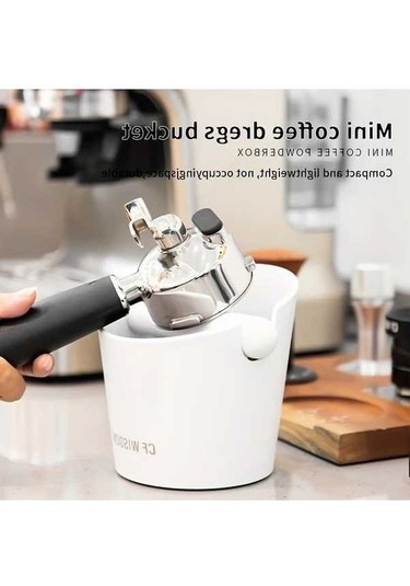 Fastbuy Dayanıklı Espresso Knock Box - Kompakt Kahve Atık Kutusu, Beyaz, Kaymaz Taban Beyaz