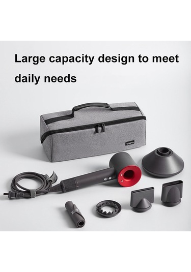 Baona Bn-ds010 İçin Büyük Kapasiteli Su Geçirmez Saç Kurutma Makinesi Saklama Çantası Gri