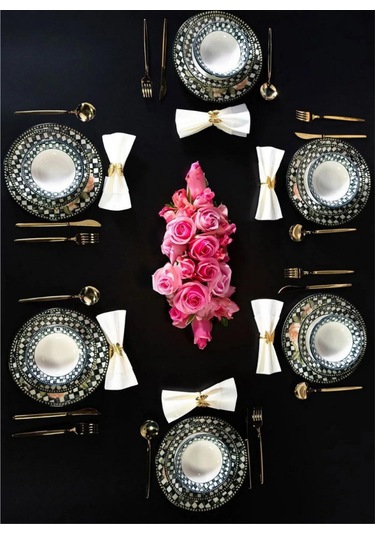 Miss Betty Bird 24 Parça 6 Kişilik Porselen Yemek Takımı Renkli