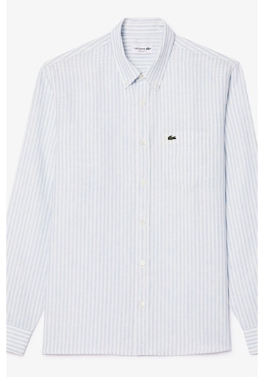 Lacoste Men's Regular Fit Blue Shirt Standart Kesim Erkek Gömlek Mavi