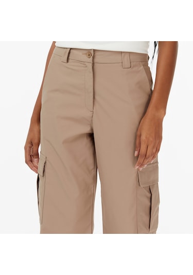 Nautica Kadın Bej Straight Fit Pantolon Düz 57p473t Bej
