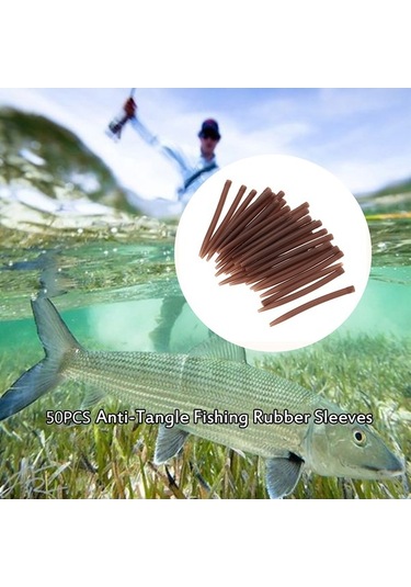 Pazly 50 Adet Yumuşak Kauçuk Anti-tangle Kolluk Seti 54mm - Çeşitli Sazan Takımları İçin