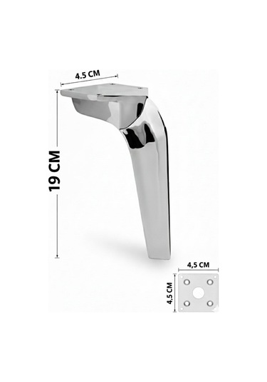 Repla Mobilya 19 Cm Krom 8 Adet Kanepe Tv Ünitesi Koltuk Ve Konsol Dolap Ayağı Krom