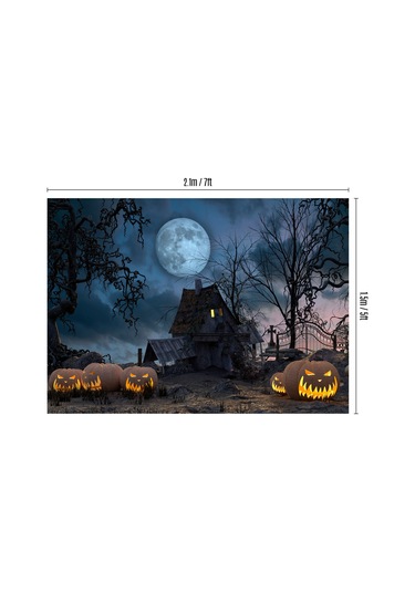Youtek Halloween Fotoğraf Çekimi İçin 2.1x1.5m Poliester Arka Plan Örtüsü, Taşınabilir Ve Yıkanabilir Beyaz