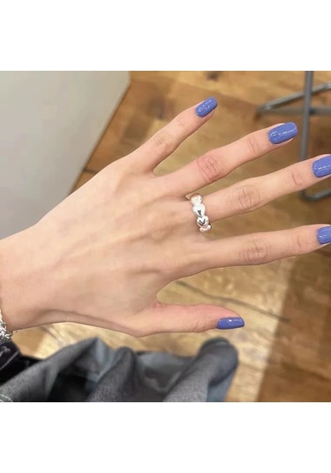 Kadınlar İçin Özel Olarak Tasarlanmış Benzersiz Düz Bantlı Yüzük No.41 Çok Renkli