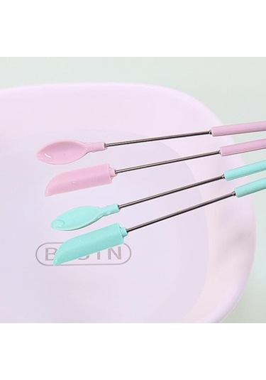 Siyah Mini Spatula Teleskopik Isıya Dayanıklı Ergonomik Saplı Mutfak Şişeleri Küçük Silikon Spatula Minik Kazıyıcı