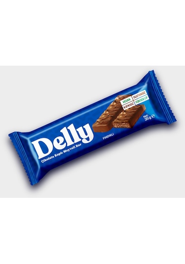 Delly Çikolata Kaplı Fındıklı Bar 12 x 35 G