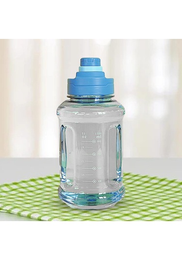 Suntek Spor Ve Seyahat Için Büyük Su Şişesi 1500ml 11x24cm Mavi