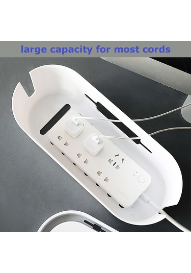 Shineyee Abs Malzeme Kabloları Düzenleyici Kutusu, Priz Ve Şarj Kablolarını Gizle, Ev Ofis Masaüstü Temizliği, Isı Dağıtımı Delikleri, Gri-krem