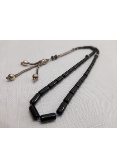 Alman Katalin Gümüş Püsküllü Yeşil Tesbih 4 x 8 CM