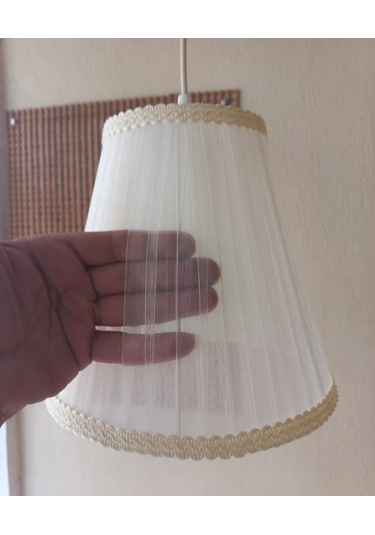 N-59 Krem Organze Yatak Odası Çocuk Ve Bebek Odası Avize Pembe Krem