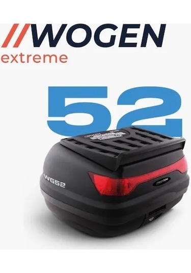 Wogen Motosiklet Arka Çanta 52 Litre Üst Bagaj Basic Siyah