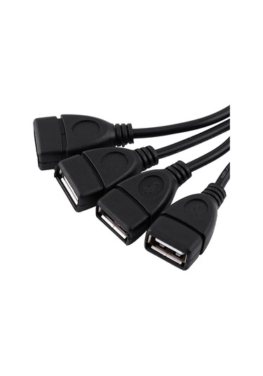 Shineyee 50m Uzunlukta 4 Usb Portlu Rj45 Ağ Kablosu İle Klavye, Fare, Yazıcı Uzatıcı - Usb 2.0 Destekli, Ek Güç Gerektirmeyen Hub