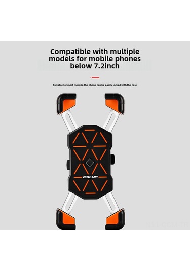 Qingmipy Eslnf Siyah Ayna Tipi Bisiklet Telefon Tutucu Dört Tırnaklı Sağlam Sabitleme Antishock Dağıtım Ve Navigasyon İçin