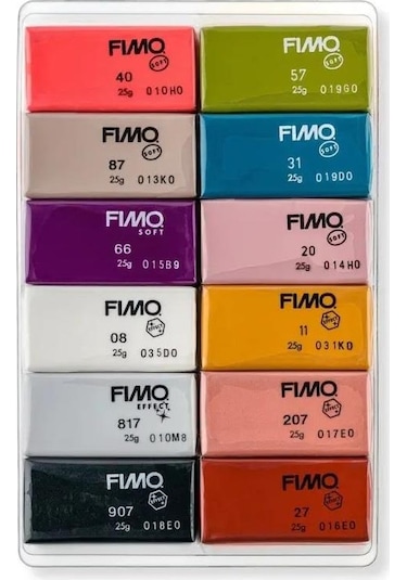 Fimo Moda Renkler 12 li Set 12x25 gr - 8023C12-5