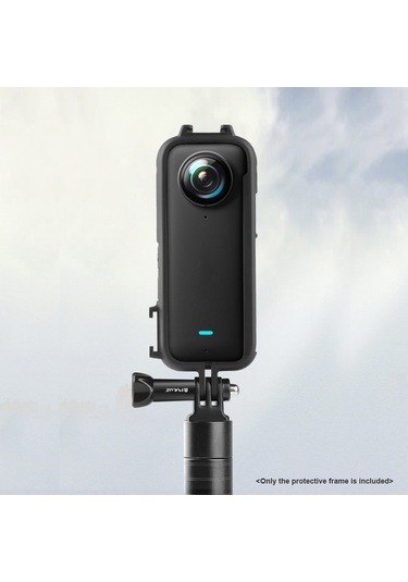 Springsun Puluz Panorama Kamera Koruyucu Çerçeve Video Kafesi Çift Soğuk Ayakkabı Tripod Adaptörü Montajlı Kamera Vlog Aksesuarları Insta360