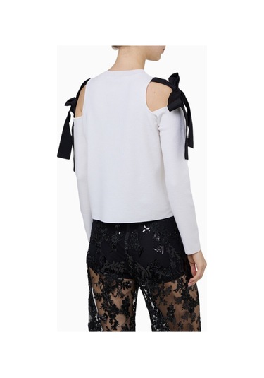 Almi Alice And Olivia Dara Omuz Yırtmaçlı Kazak Krem